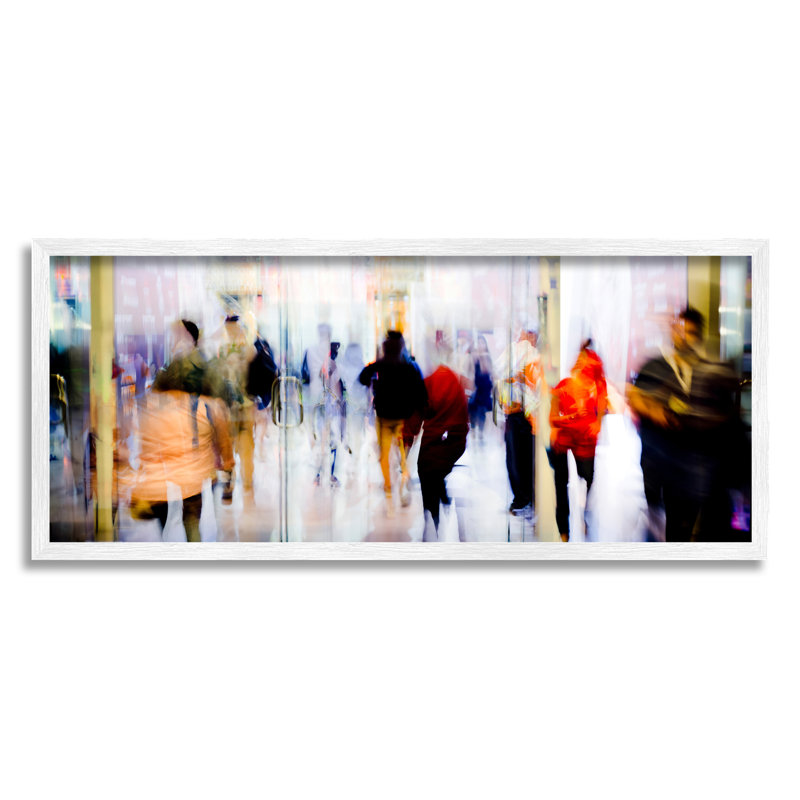 «Modern Industrial Crowd Abstract Long Exposure», art mural par Sven Pfrommer, H 13 po x l 30 po
