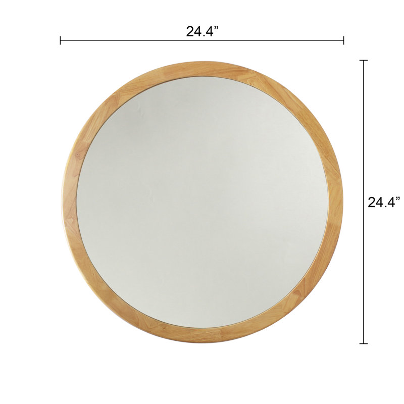 Hollands Wood Wall Mirror, 24.41" x 24.41"