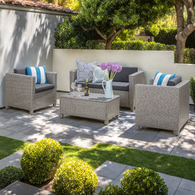 PUERTA 4PC SET, Gray, Gray