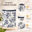 Porte-ustensiles floral pour cuisine, porte-ustensiles d'été en céramique
