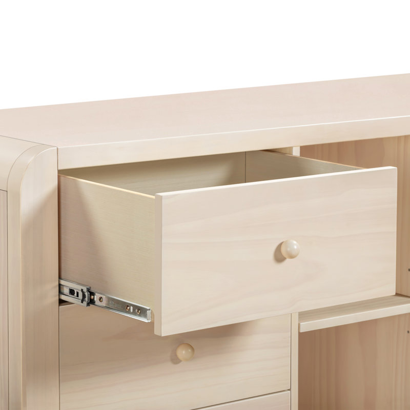 Commode 6 tiroirs avec casiers TipToe, Naturel délavé