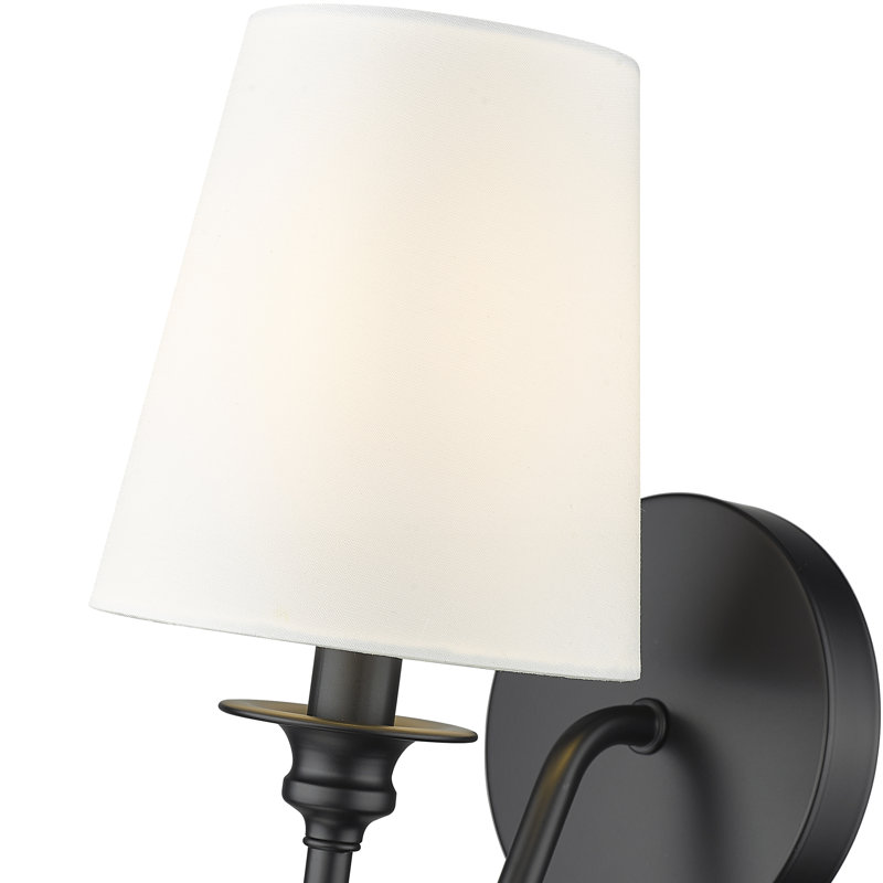 Applique murale en acier Monney, Noir mat