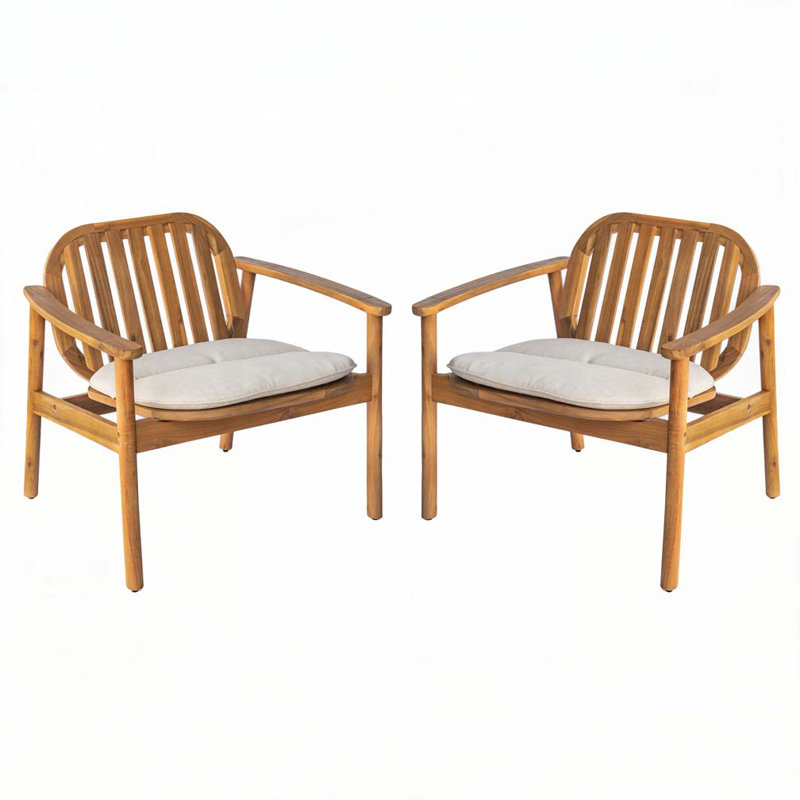 Outdoor Patio Acacia Wood Patio Armchair