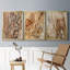«Tree Texture Triptych I», toile encadrée de qualité supérieure - prête à être accrochée-69982862-69982857