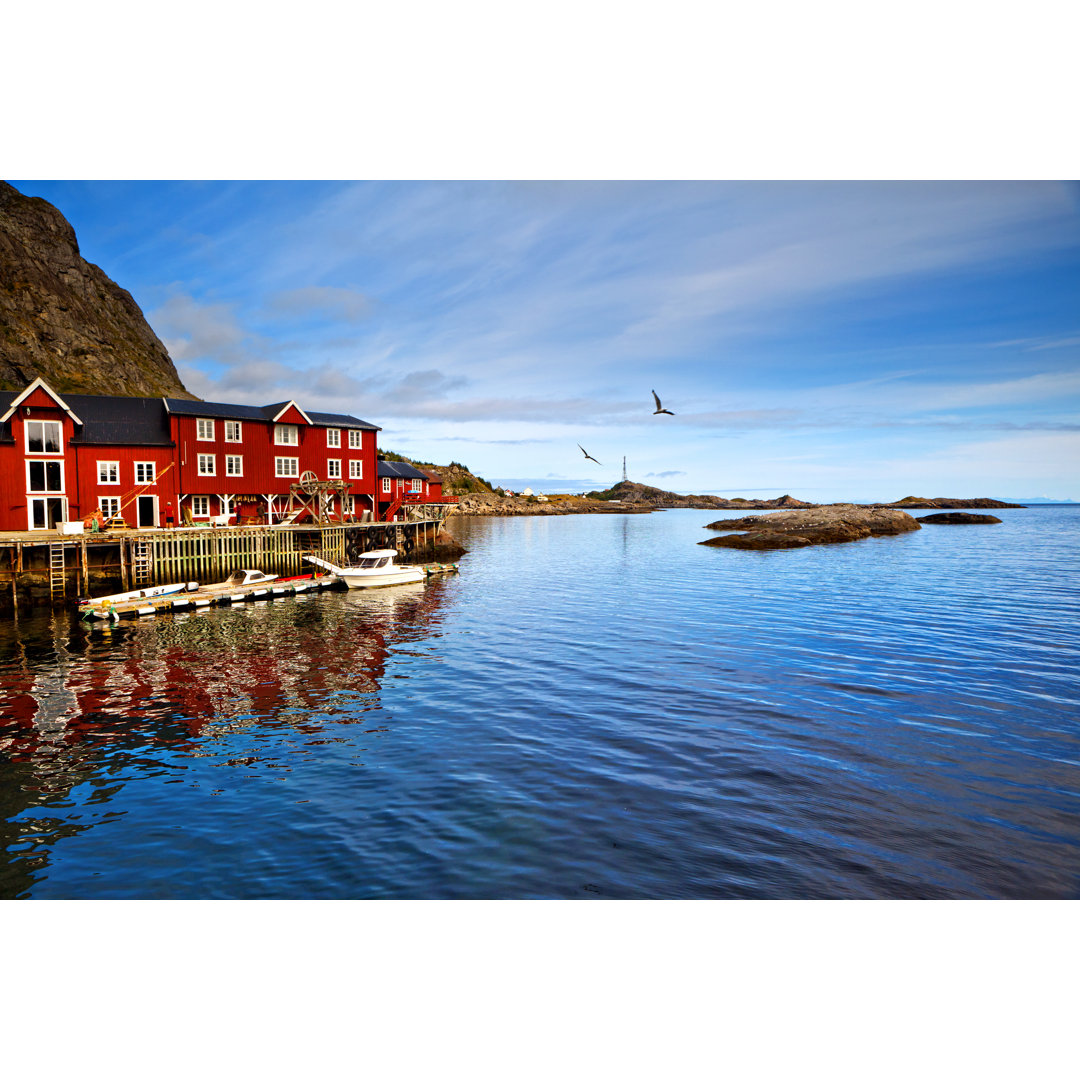 Norwegen Dorf im Meer, Lofoten