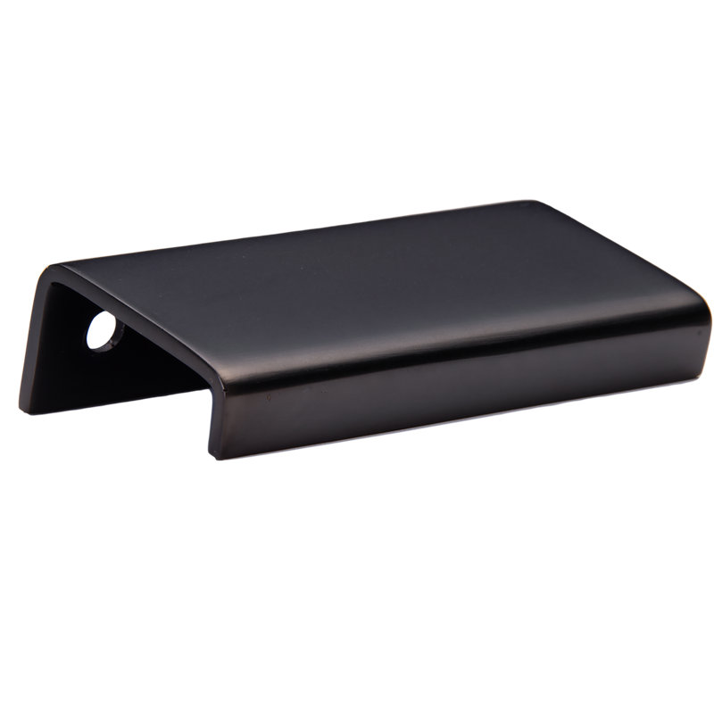 Modern Cabinet Finger Edge Pull, Polished Stainless Steel, 7 7/8″