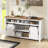 59.3" W Mordern Sideboard With Sliding Barn Door,Adjustable Shelves-404136369