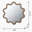 Miroir d'appoint 31 "x 30" en bois avec cadre unique, miroir mural pour le hall d'entrée de la chambre à coucher du salon
