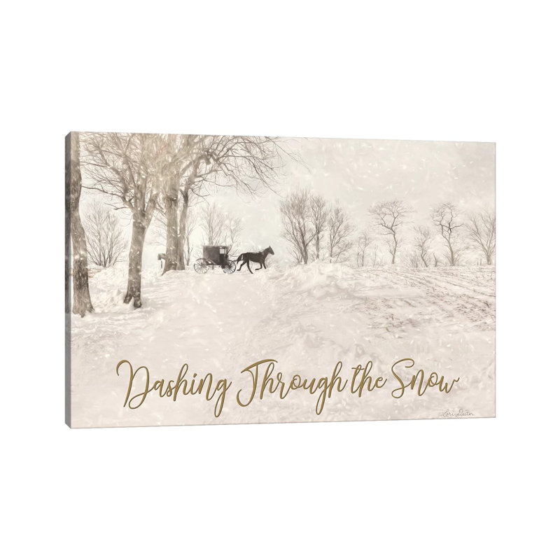 Dashing Through The Snow by Lori Deiter - Print on Canvas, 20.32cm H x 30.48cm W x 1.91cm D, Wrapped Canvas