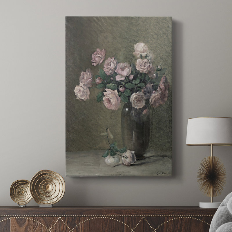 Imprimé floral rétro Lxxxxi - galerie sur mesure, H 18 po x l 12 po