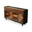 Buffet en bois massif noir et noyer-864250224
