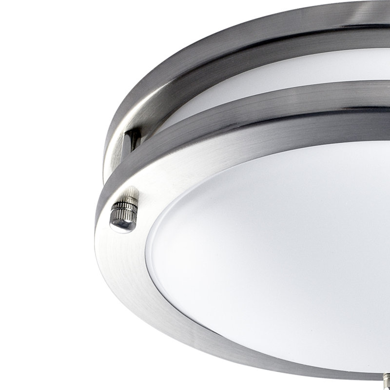 Plafonnier encastré Eryx, H 10 po x l 10 po x P 3 po, Argent