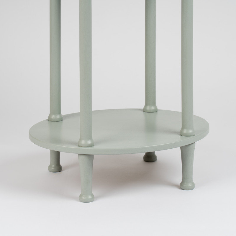 Solid Wood End Table, Grey