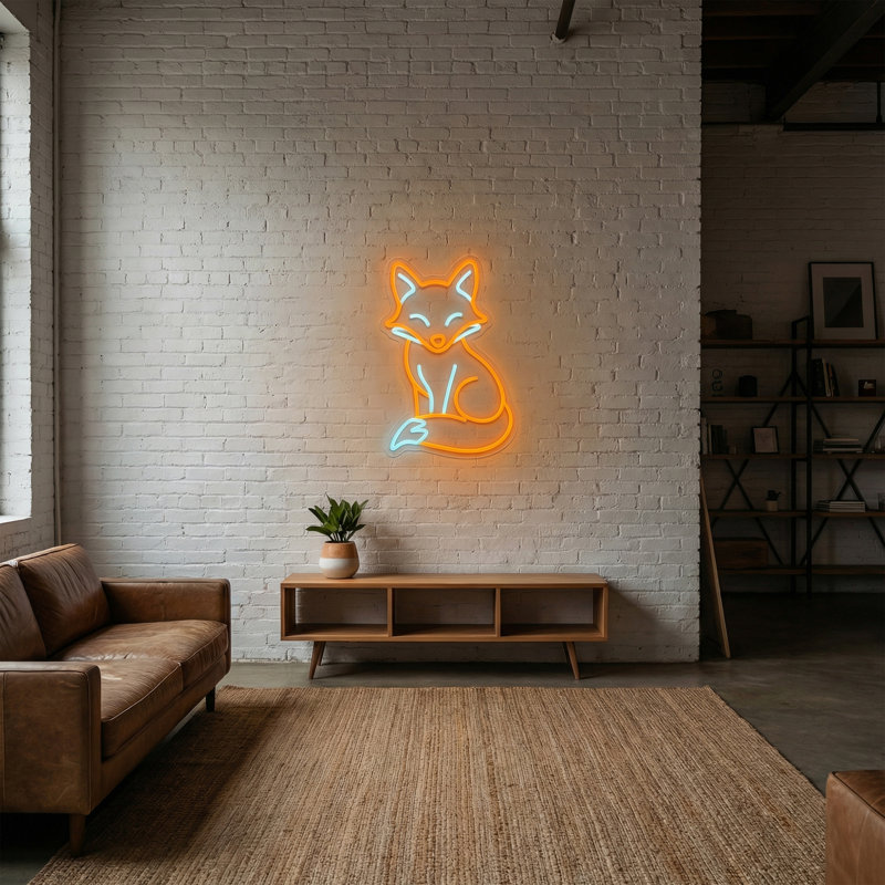 Enseigne néon pour décoration murale Fox