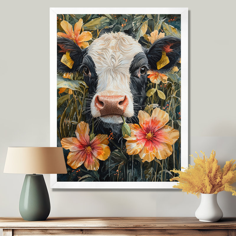 Kenniya - animaux, art mural sur toile, H 20 po x l 12 po, Reproduction encadrée d'une seule photo, Blanc