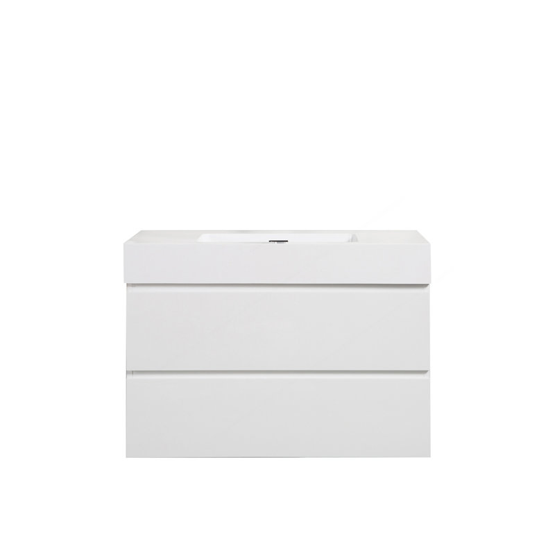Integrated Surface Basin Without Drain And Faucet, White