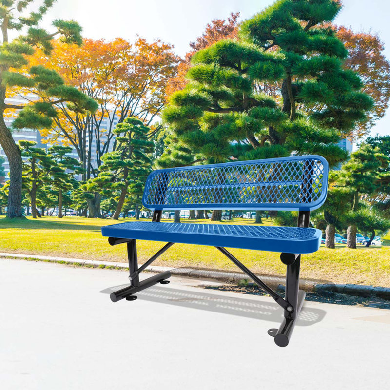Banc de mobilier intérieur / extérieur, Bleu, H 32,5 po x l 48 po x P 23,2 po