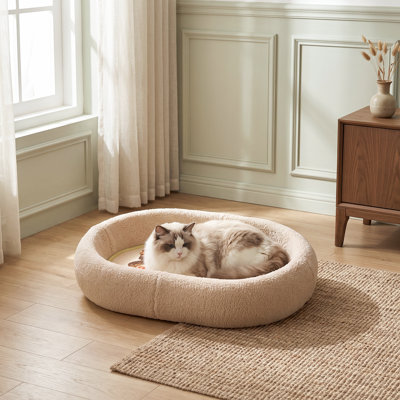 2-in-1 Oval Sisal Cat Scratching Lounge Bed