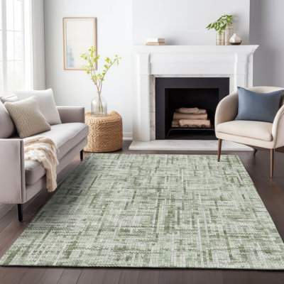Machine Washable Indoor/Outdoor Bernadette ACN2130 Striped Rug