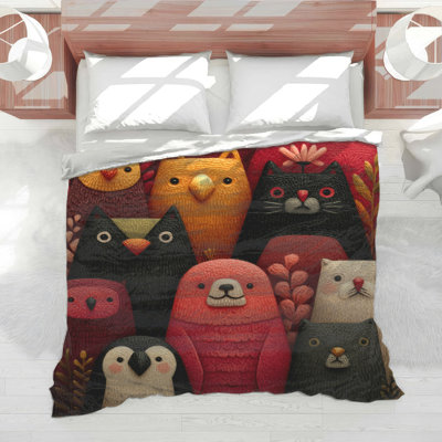 Cute Animal Illustrations Comforter