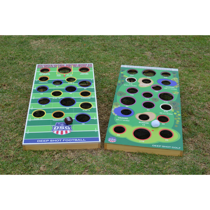 Two-Game Set - Football + Golf Bean Bag Toss Games