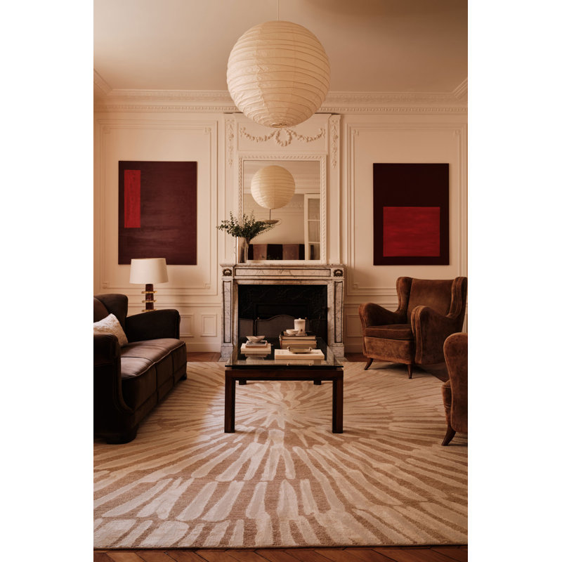 The Rug Company X Winch Design Ammonite Natural Area Rug, Rectangle 10' x 14'