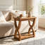 Table de bout à 2 niveaux en bois massif avec rangement-883913034