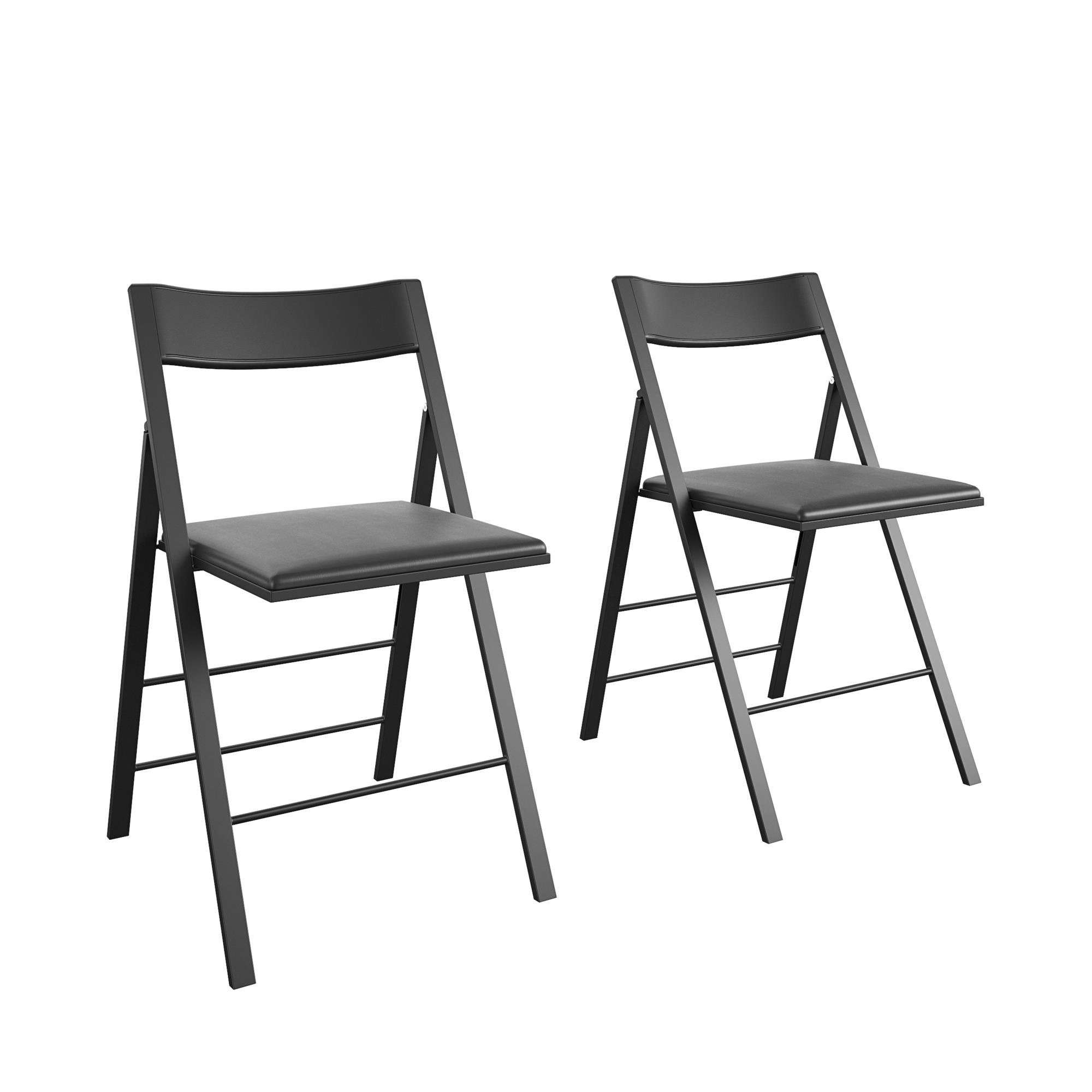 Cosco Blue Metal Upholstered Seat Folding Chair Set