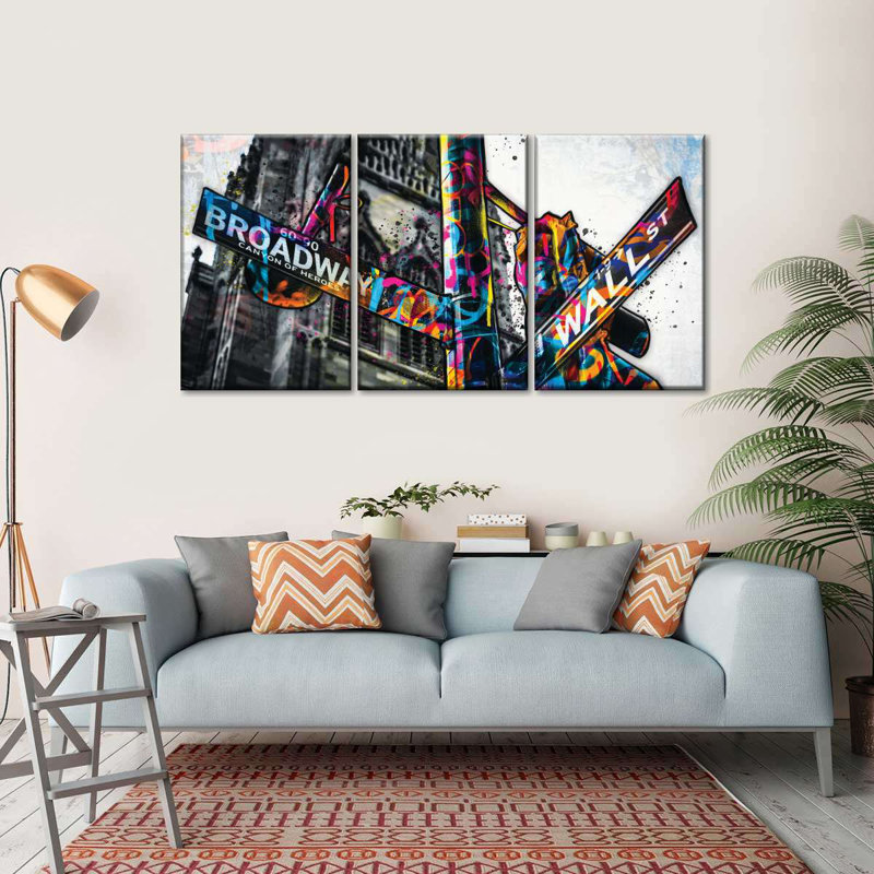 Ensemble de 3 panneaux sur toile New York City