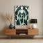Art mural abstrait en métal vert-2141955471