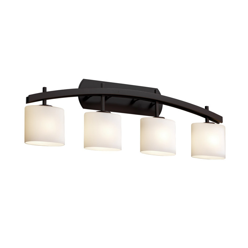 Casson 4 - Light Vanity Light, Matte Black, Opal, Oval