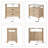 24" Large Nightstand with Charging Station, Solid Round Post Legs, 2 Drawers End Table with Open Shelf-118662938-118662940