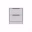 Nightstand, End Table, Side Table Two Drawers, Metal Handle -In White-689187937