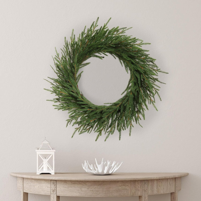 Ensemble de 4 murs de Noël réalistes pour portes et décorations des Fêtes 24 "Real Touch Frasier