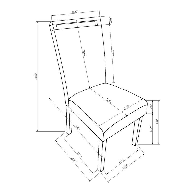 Ensemble de chaises de salle à manger 2 pièces