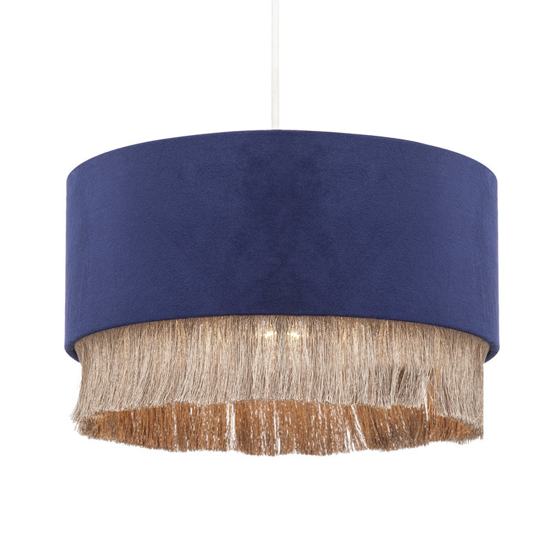 13cm H Fabric Globe Lamp Shade ( No Direct Attachment Method ) in Navy