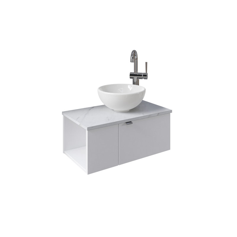 Bathroom Furniture Suite, Right Hand, White