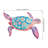19 Inch Coastal Sea Turtle Metal Indoor Outdoor Wall Decor Set of 2 - Purple-128850205