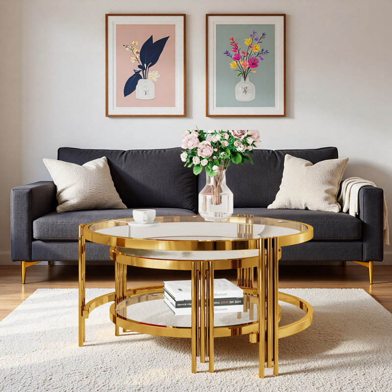 Table basse gigogne 2 pièces Modern