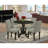 3 Piece Dining Set Contains a Round Dining Room Table with Dropleaf and 2 Coffee Linen Fabric Upholstered Parson Chairs, 42x42 Inch, Mahogany-1942241665-1942241667-1982358899