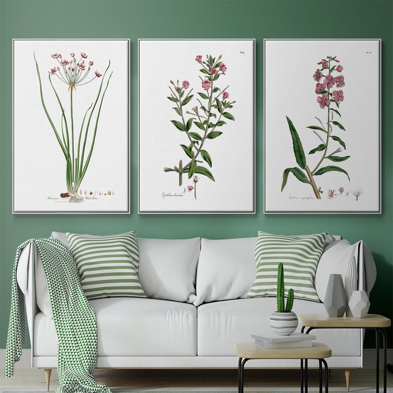 Rose Botanical I, Blanc, H 24 po x l 48 po x P 2 po