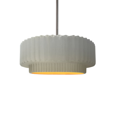 Luminaire suspendu tambour 1 lumière Gela