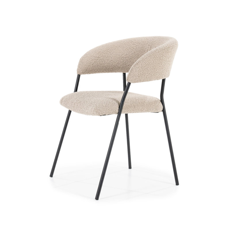 Dining Chair Upholstered Arm Chair, Taupe