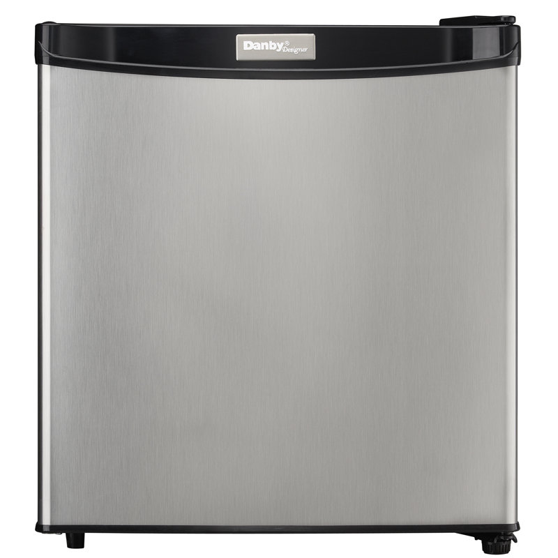 Mini réfrigérateur autoportant 1,6 pi³ avec congélateur Designer, Aspect inox