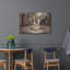  «Border Collie In The Kitchen» par Rich Monet, art mural en métal, 36 po x 24 po