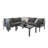 Doney 97cm Wide Outdoor Patio Sectional with Cushions