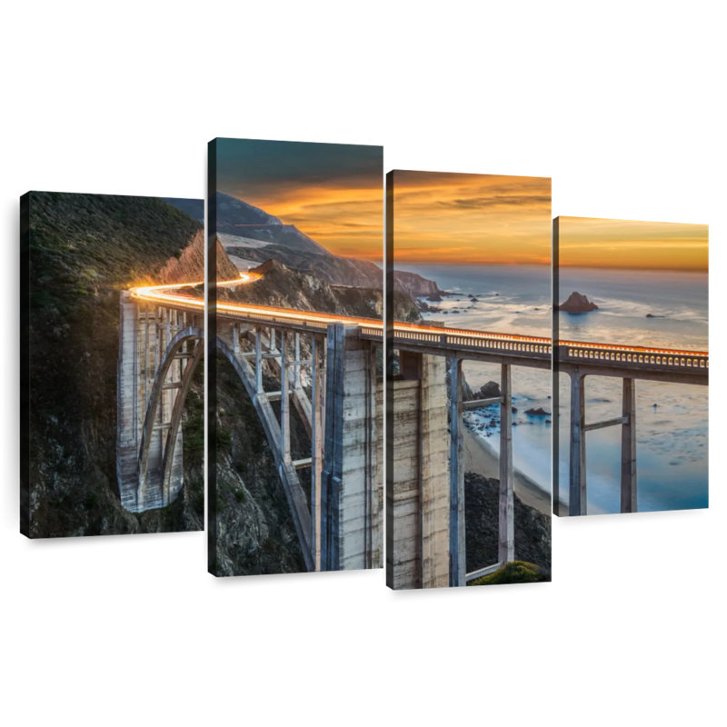 Lilie Bixby Bridge Seascape, 22" H x 36" W
