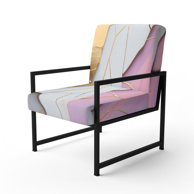 Cuscute - Fauteuil rembourré en marbre, Noir, noir, noir, noir