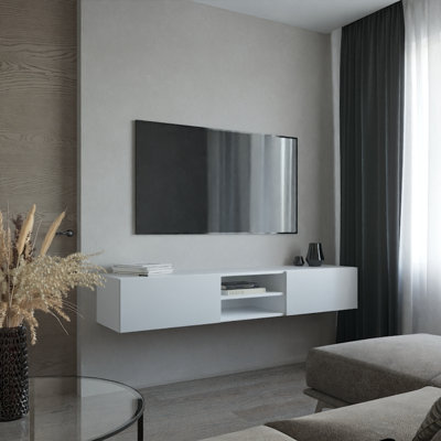 Unfinished Floating TV Stand for TVs up to 78"
