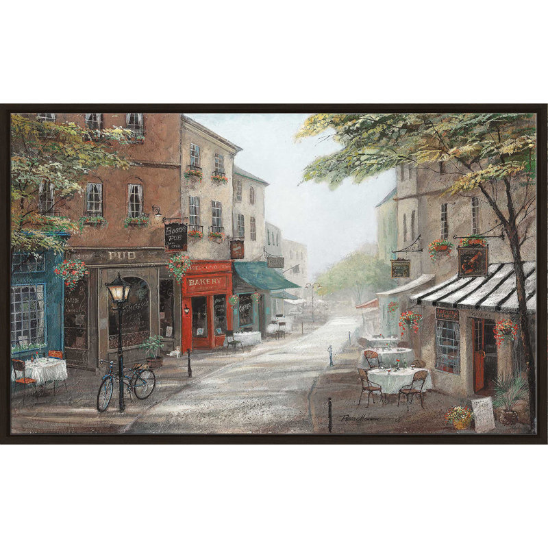 Rue's Bakery par - Peinture, Cadre flottant espresso, H 21,5 po x l 33,5 po x P 2 po